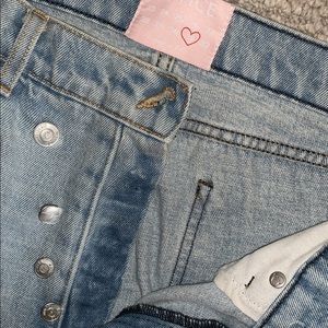 BNWOT Light wash button fly Revice jeans